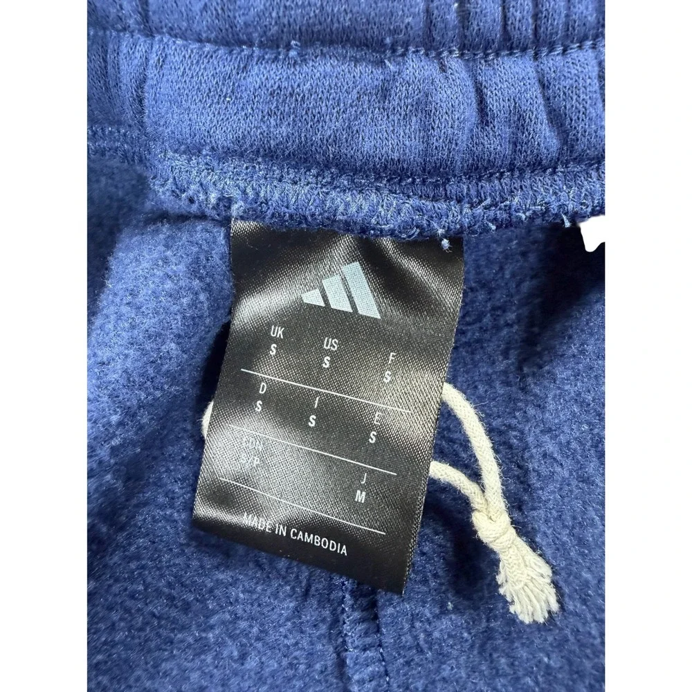 Adidas Mens Small‎ Blue Fleece Sweatpants Wide Leg Athletic Lounge Pants